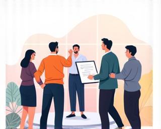 Illustration of a small business team collaborating